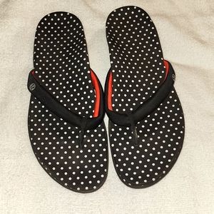 Lululemon Athletica Polka-dot Sandals Flip Flops Size 10